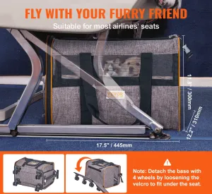 Airline-Approved Pet Carrier with Wheels