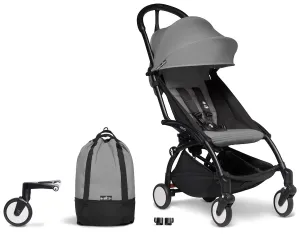 Babyzen YOYO2 Ultra Compact Complete 6  Stroller & Rolling Bag Bundle - Black/Grey