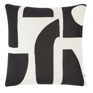 Bruten Cushion | Black | Cotton & Biodegradable Inner | by Sophie Home