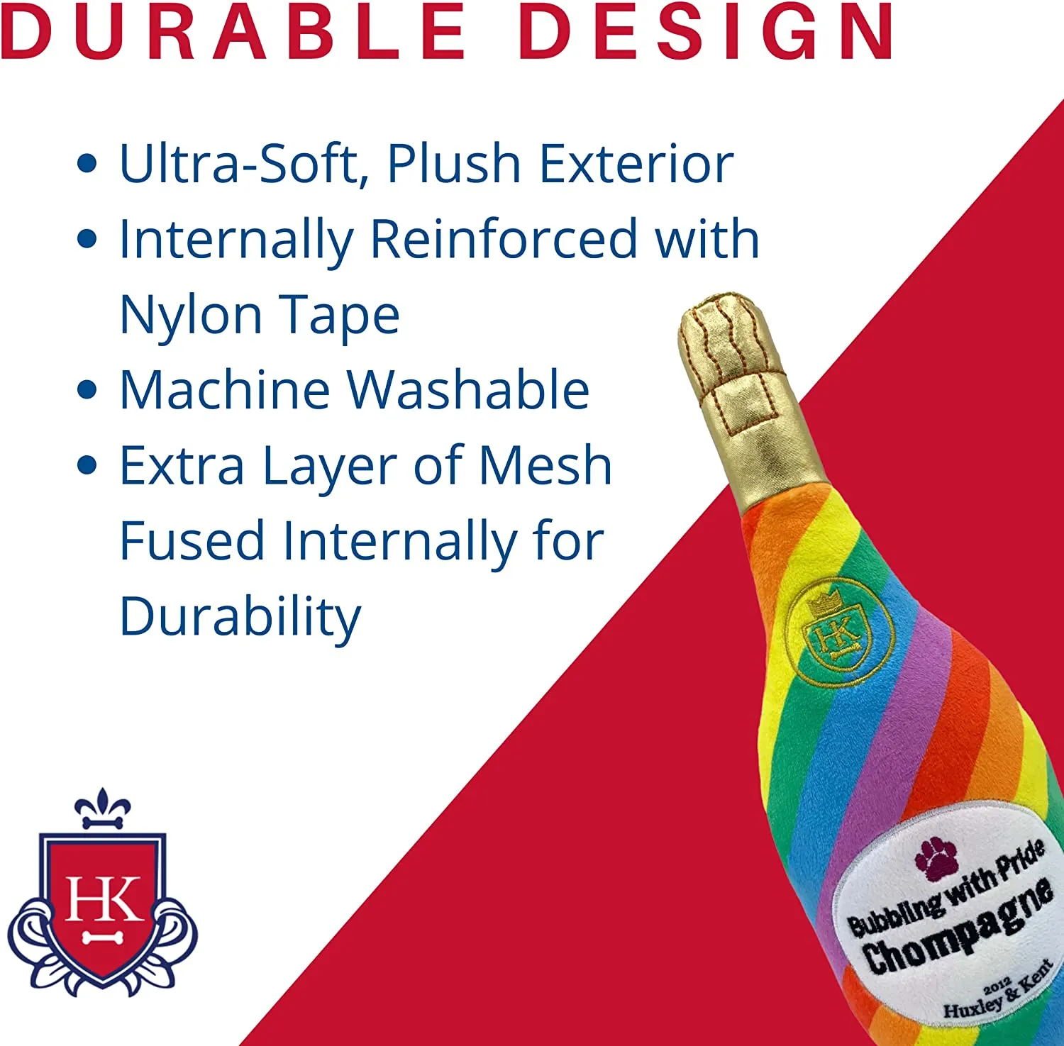 Bubbling with Pride Chompagne Dog Toy