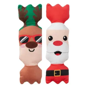 Christmas Cracker Dog Toy Duo