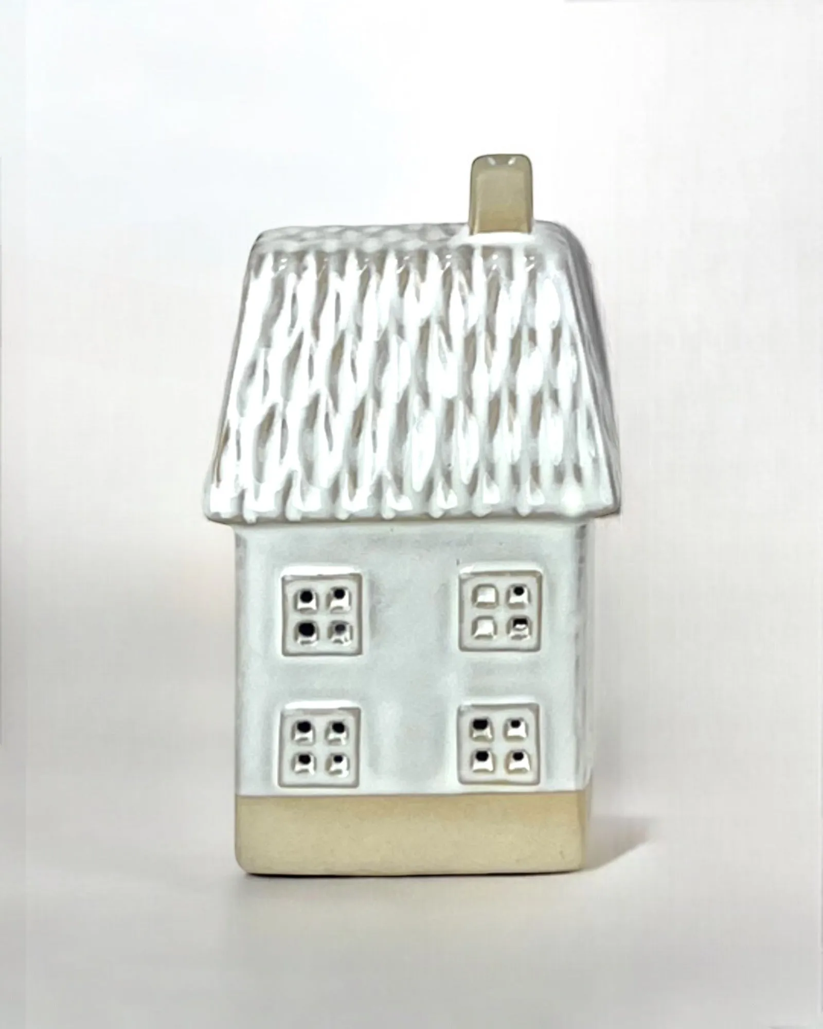 Glazed Ceramic LED Light Up Cottage House