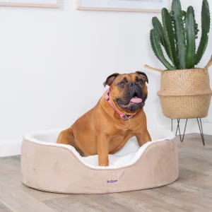 Manhattan Dog Bed - Coffee & White
