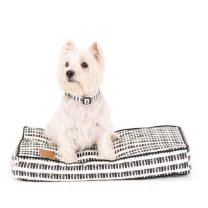 MOG AND BONE - Classic Cushion Dog Bed - Black Mosaic Print