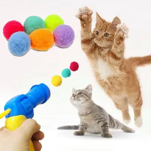 Pom Pom Cat Toy - Ball Launcher