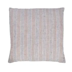 Stripe Linen Cushion / Grey & White