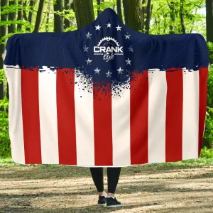 USA Topo Flag Hooded Blanket